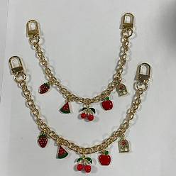 Золотой 2шт. сплав огнеупорный кирпич эмаль фрукты подвеска кабель цепь кошелек декоративные цепи, с поворотными застежками сплава, золотые, 260 мм