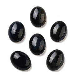 Тигровый глаз Окрашенный натуральный тигровый глаз кабошоны, овальные, синие, 16x12x5 мм