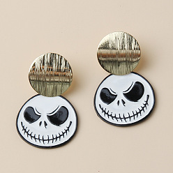 white Skull Pendant Earrings - Halloween Style, Fashionable, Unique.