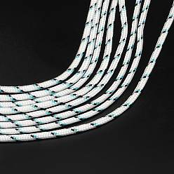 White Polyester & Spandex Cord Ropes, 1 Inner Core, White, 2mm, about 109.36 yards(100m)/bundle