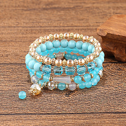 Lake Blue EB0279-122 Boho Tassel Colorful Multi-layer Bracelet for Women - Trendy and Chic