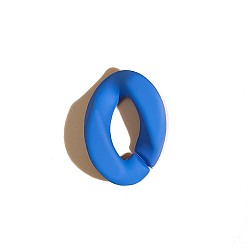 blue Acrylic hand paint 23mm*17mm simple macaron seven-color chain opening buckle diy can be assembled chain