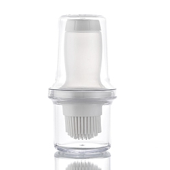 Белый Кисти с силиконовым маслом, с полипропиленовой пластиковой бутылкой, инструмент для выпечки, колонка, белые, 60x130 мм, емкость: 60 мл (2.03 жидких унций)