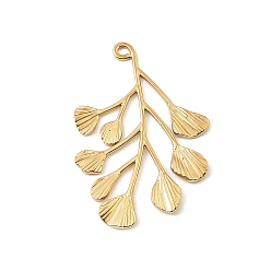 Золотой 304 подвески из нержавеющей стали, металлические подвески в виде листьев, золотые, 41.5x28.5x1.5 мм, отверстие : 1.8 мм