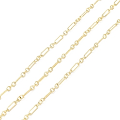 Real 14K Gold Filled Brass Figaro Chains, Soldered, Real 14K Gold Filled, Link: 7x2x0.5mm and 3x2x0.5mm