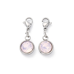 Розалина 304 из нержавеющей стали горный хрусталь подвески, застежка когтя омара, Розалина, 27 мм