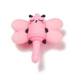 Dragonfly PVC Plastic Cartoon Big Pendants, Insect Style, Dragonfly, 60x55x21mm, Hole: 3mm
