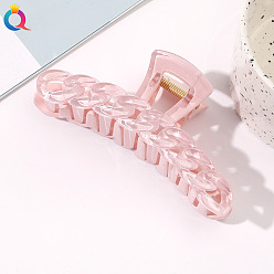 11cm Chain Clamp - Water Pink Shark Hair Clip Chain for Styling - Reverse Spray Painted Fish Clamp Accessory