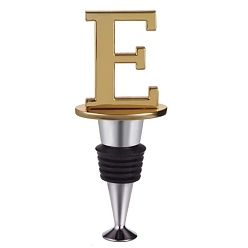 Letter E Silicone Wine Bottle Stoppers, with Zinc Alloy Findings, Cone and Letter, Letter.E, 106~107x40~42x25mm