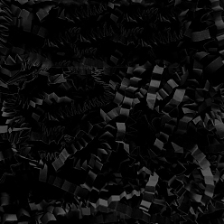 Black Raffia Crinkle Cut Paper Shred Filler, for Gift Wrapping & Easter Basket Filling, Black, 3mm, 50g/bag