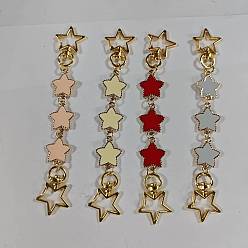 (52) Непрозрачная лаванда 4 шт. сплав эмалированные звенья сумки удлинители цепи, Сплав с застежками, аксессуары для замены сумок, разноцветные, 150 мм