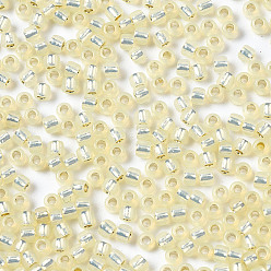 (2125) Silver Lined Milky Light Jonquil Тохо 11/0 круглые бусины, японский бисер, (2125) серебристый молочно-светлый жонкиль, 2.2 мм, отверстие : 0.8 мм, Около 5555 шт / 50 г