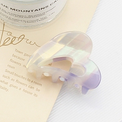 Lilac Cute Heart Cellulose Acetate Claw Hair Clips, for Women Girl Thick Hair, Lilac, 40x55x32mm