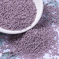 (RR2025) Матовый Непрозрачный Светло-лиловый Миюки круглые бусины рокайль, японский бисер, 11/0, (rr 2025) матовый непрозрачный светло-лиловый, 11/0, 2x1.3 мм, отверстие : 0.8 мм, Около 1111 шт / 10 г