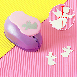 Angel & Fairy Plastic Paper Craft Hole Punches, Paper Puncher for DIY Paper Cutter Crafts & Scrapbooking, Random Color, Angel Pattern, 70x40x60mm