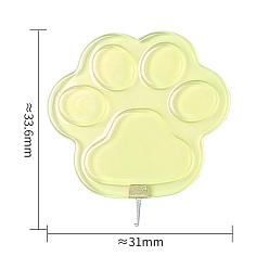 Green Yellow Cat Claw Shaped Plastic Needle Threaders, Thread Guide Tools, with Nickle Plated Iron Hook, Green Yellow, 3.36x3.1cm