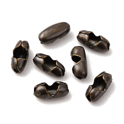 Античная Бронза Латунные соединения шаровой цепи, античная бронза, 7.5x2.5 мм, отверстие: 0.8 мм, подходит для шариковой цепи 2 мм