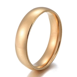 Golden 304 Stainless Steel Flat Plain Band Rings, Golden, Size 5~12, Inner Diameter: 15~22mm, 5mm