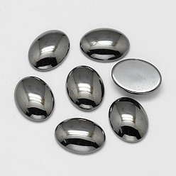 Non-magnetic Hematite Non-magnetic Synthetic Hematite Cabochons, Oval, 14x10x4mm