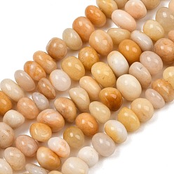 Yellow Jade Natural Yellow Jade Beads Strands, Nuggets, Tumbled Stone, 9~15x9~15x5~9mm, Hole: 0.8mm, about 49pcs/strand, 15.35''(39cm)