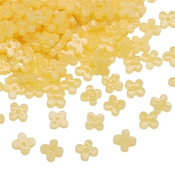 Оранжевый 20 бусины из смолы, клевер, оранжевые, 5x5 мм, отверстие : 0.8 мм