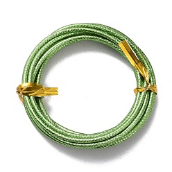 Зеленый Текстурированная алюминиевая проволока, гибкая металлическая проволока, для изготовления ювелирных изделий и цветочной проволоки, зелёные, 12 датчик, 2 мм, 2 м / рулон (6.5 фут / рулон)