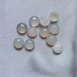 Natural Agate Natural White Agate Cabochons, Half Round/Dome, 6mm