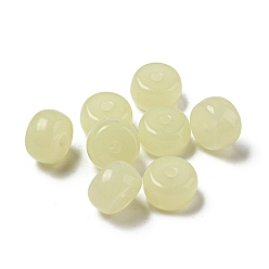 Pale Goldenrod Opaque Acrylic Bead, Rondelle, Pale Goldenrod, 8x5mm, Hole: 1.6mm
