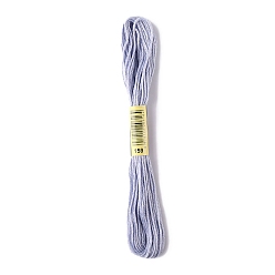 Lavender Polyester Embroidery Threads for Cross Stitch, Embroidery Floss, Lavender, 0.15mm, about 8.75 Yards(8m)/Skein