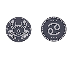 Cancer Twelve Twelve Constellations Food Grade Eco-Friendly Silicone Focal Beads, Cancer, 25mm