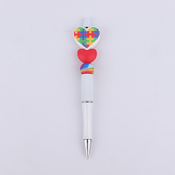 Others Plastic Ball-Point Pen, Beadable Pen, for DIY Personalized Pen, Puzzle, 145mm