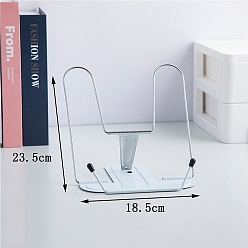 White Adjustable Iron Desktop Book Stands, Book Display Easel for Books, Piano Score, Magazines, Tablet, White, 180x160x160mm