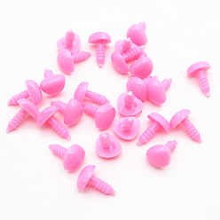 Pearl Pink Triangle Plastic Craft Safety Screw Noses, with Shim, Doll Making Supplies, Pearl Pink, 17x13mm