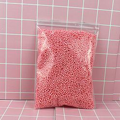 Salmon Small Craft Foam Balls, Round, for DIY Wedding Holiday Crafts Making, Gift Box Filler, Salmon, 2~4mm, 7~10g/bag
