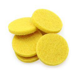 Yellow Fibre Perfume Pads, Essential Oil Diffuser Locket Pads, Flat Round, Yellow, 2.2cm