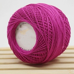 Medium Violet Red 45g Cotton Size 8 Crochet Threads, Embroidery Floss, Yarn for Lace Hand Knitting, Medium Violet Red, 1mm