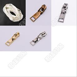 (52) Непрозрачная лаванда 20 ярдов #5 железная сменная молния, с нейлоновой тканью и разноцветными зубцами, и 16головка молнии из цинкового сплава, для багажа чемодан рюкзак куртка сумки пальто, разноцветные, сменная молния: 3.3x0.25см, головка молнии: 45x12x9.5 мм