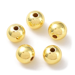 Golden Rack Plating Brass Beads, Cadmium Free & Lead Free, Round, Golden, 7.8x7mm, Hole: 2mm