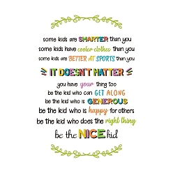 Разноцветный Картина из хлопка и льна, с рисунком слово, декоративные аксессуары, прямоугольные, красочный, 440x280 мм