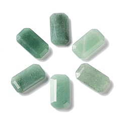 Зеленый Авантюрин Естественный зеленый авантюрин кабошонов, прямоугольник граненый, 15x8.5x3.6 мм