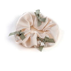 Фора Тканевые банты эластичные аксессуары для волос, для девочек или женщин, резинка для волос / резинки для волос, оранжевые, 100 мм