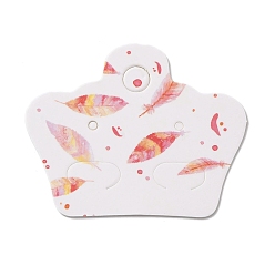 Leaf 100Pcs Paper Jewelry Display Cards, for Earring Clip Display, Leaf, 4x5x0.05cm