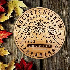 Солнце Деревянная маятниковая доска, биолокация гадальная доска, для колдовства принадлежности для викканского алтаря, плоско-круглые, солнце, 150x50 мм