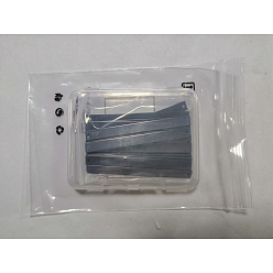 Черный Цвет Металла Латунные большие кулоны, штамповка пустой метки, прямоугольные, металлический черный , 55x5x1 мм, отверстие : 1 мм, 30 шт / коробка