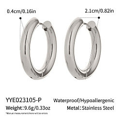 Нержавеющая Сталь Цвет Серьги из 304 нержавеющей стали, цвет нержавеющей стали, 21x4 мм