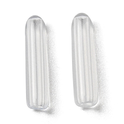 Clear Silicone Round End Caps, Replacement Cap Cover Fit  for Hair Band, Clear, 13x3mm, Hole: 1.2mm