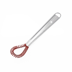 Красный 430 взбиватель яиц из нержавеющей стали, с силиконовой головкой, инструмент для выпечки своими руками, красные, 195x35 мм