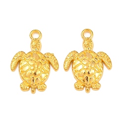 Золотой Подвески из черепахи из тибетского сплава, без кадмия и без свинца, золотые, 22x15.5x2.5 мм, Отверстие : 2 мм , около 595 шт / 1000 г