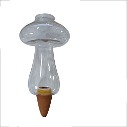 Mushroom Plastic Self-Watering Stakes, Flower Automatic Watering Device, Garden Waterer, with Ceramic Spike, Mushroom, 180x95mm