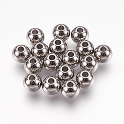 Stainless Steel Color 316 Stainless Steel Spacer Beads, Rondelle, Stainless Steel Color, 8x7mm, Hole: 2mm